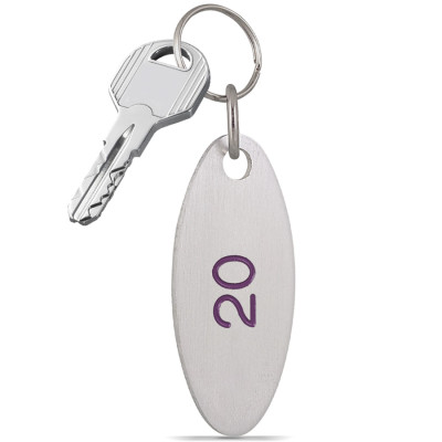 portachiavi alluminio satinato con logo